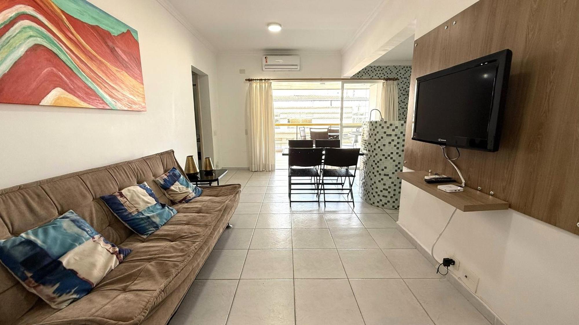 Flat A 1 Quadra Da Praia Das Pitangueiras - Ar Condicionado - 6 Pessoas Guarujá Dış mekan fotoğraf